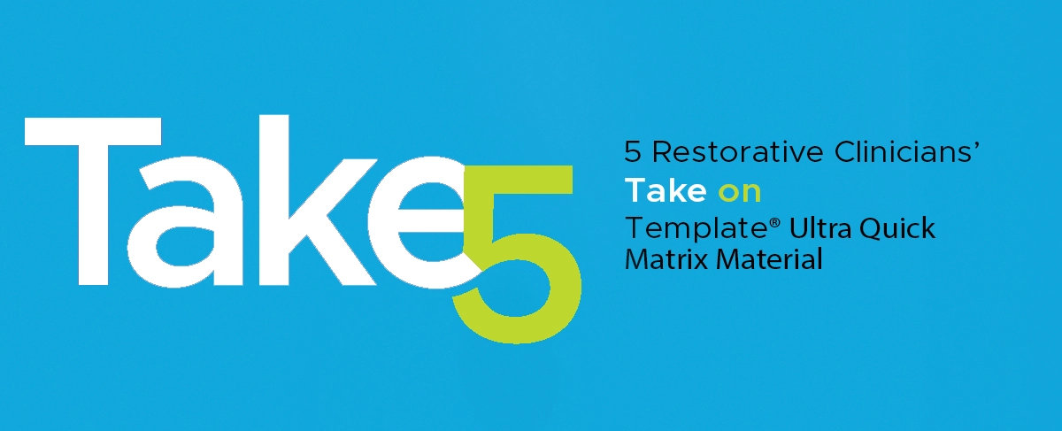 article banner, Take 5 Template matrix Material temporization